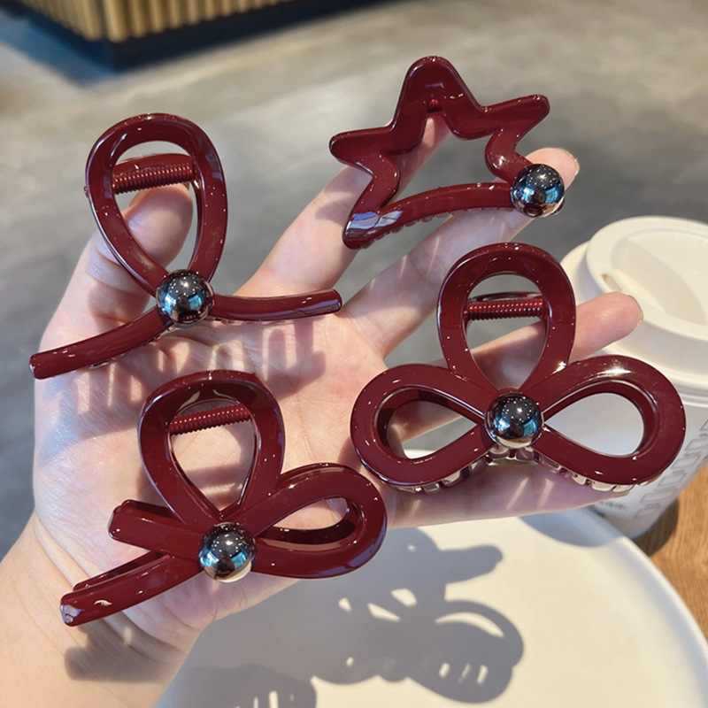 ankela red barrettes ankela red hair grip barrettes updo shark clip hair accessories