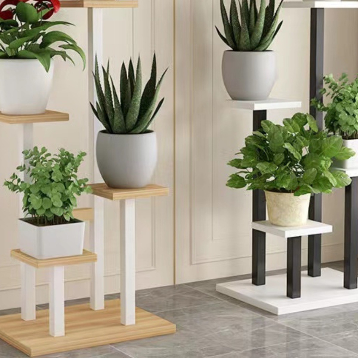 花架子客厅落地式阳台置物架花盆简约现代铁艺花架室内多层肉新款