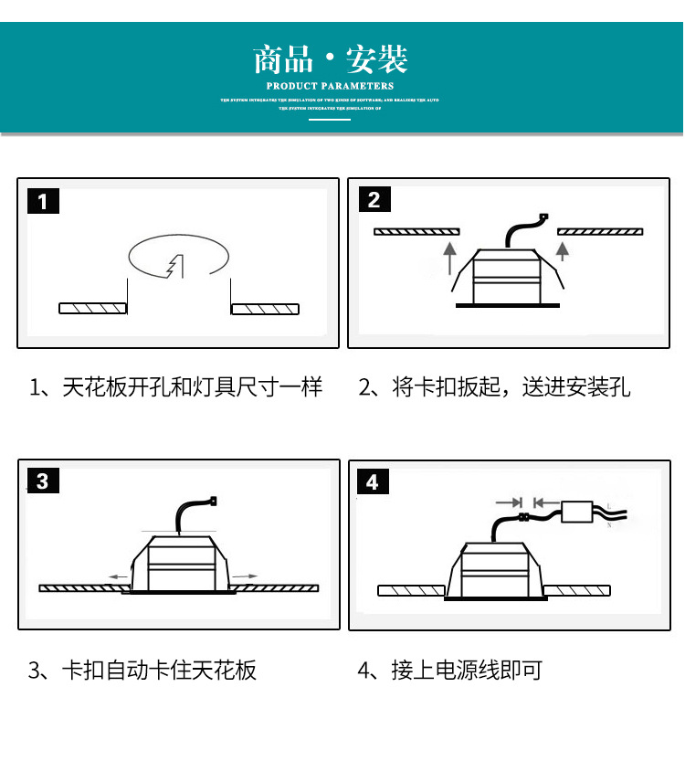 led迷你小射灯牛眼灯光纤头 珠宝柜射灯1/3w酒柜壁橱射灯暗装嵌入