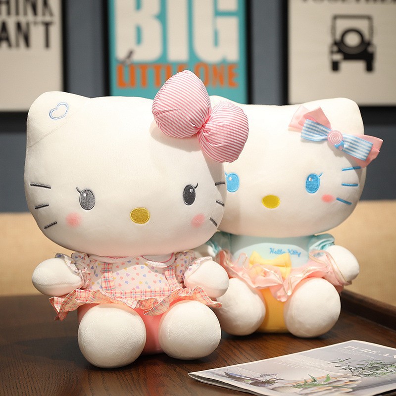 hellokitty公仔8寸9寸娃娃机凯蒂玩偶kt情侣女孩生日猫咪毛绒玩具