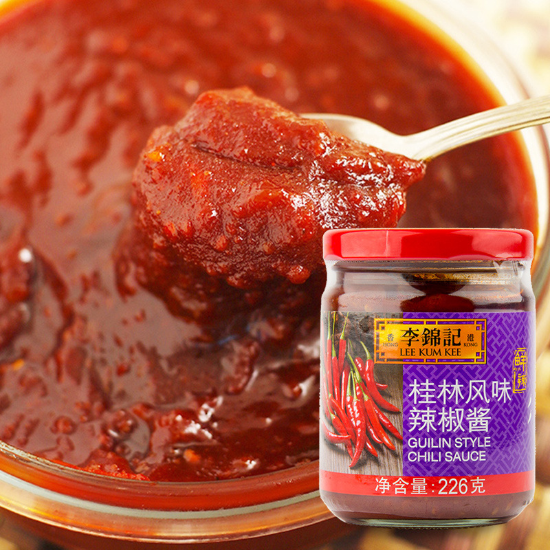 李锦记桂林风味辣椒酱226g*12麻辣火锅蘸酱炒拌凉拌面烹饪调味料