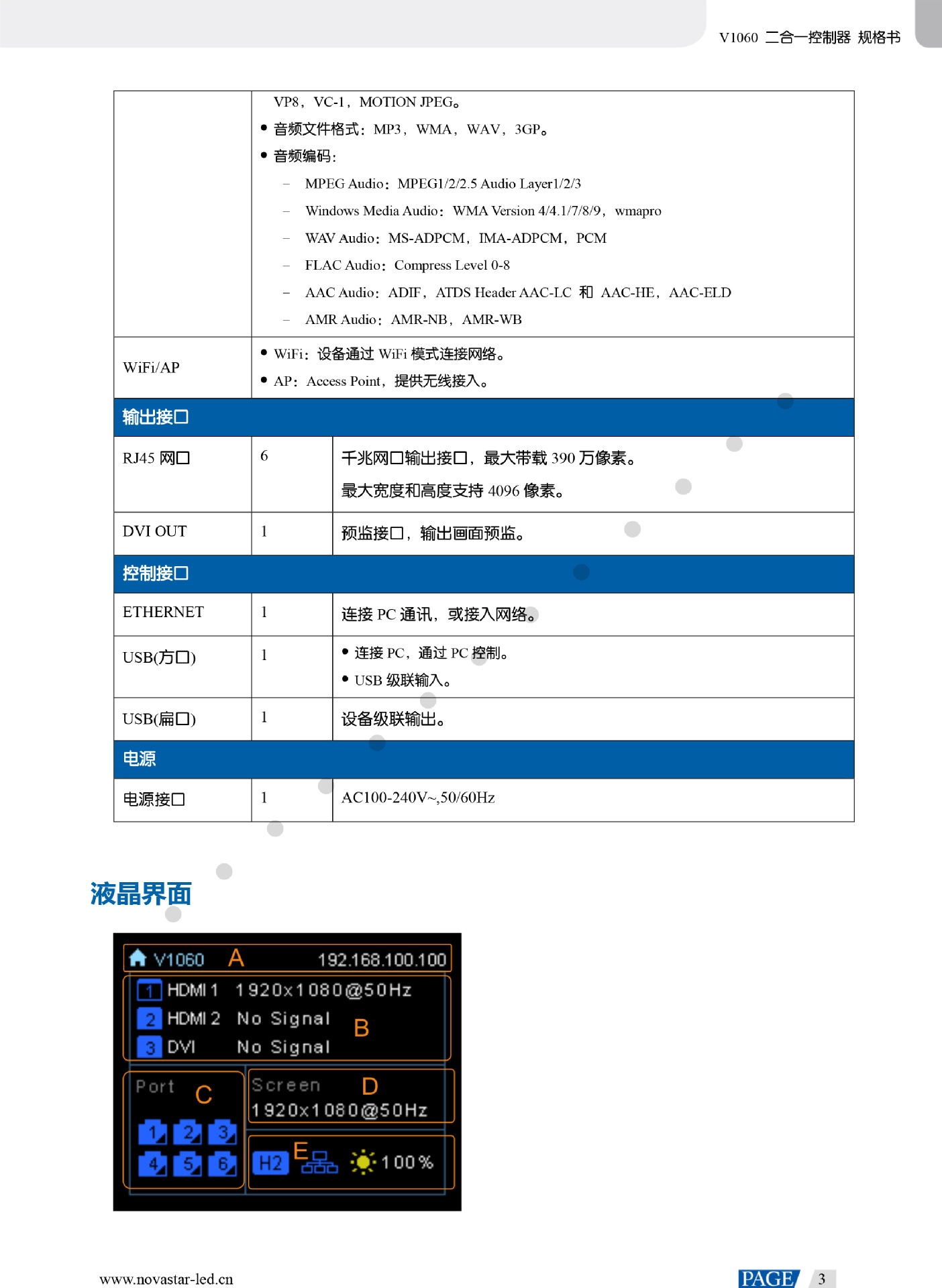 诺瓦v1060全彩led显示屏二合一视频控制器6个输入6个输出3个窗口