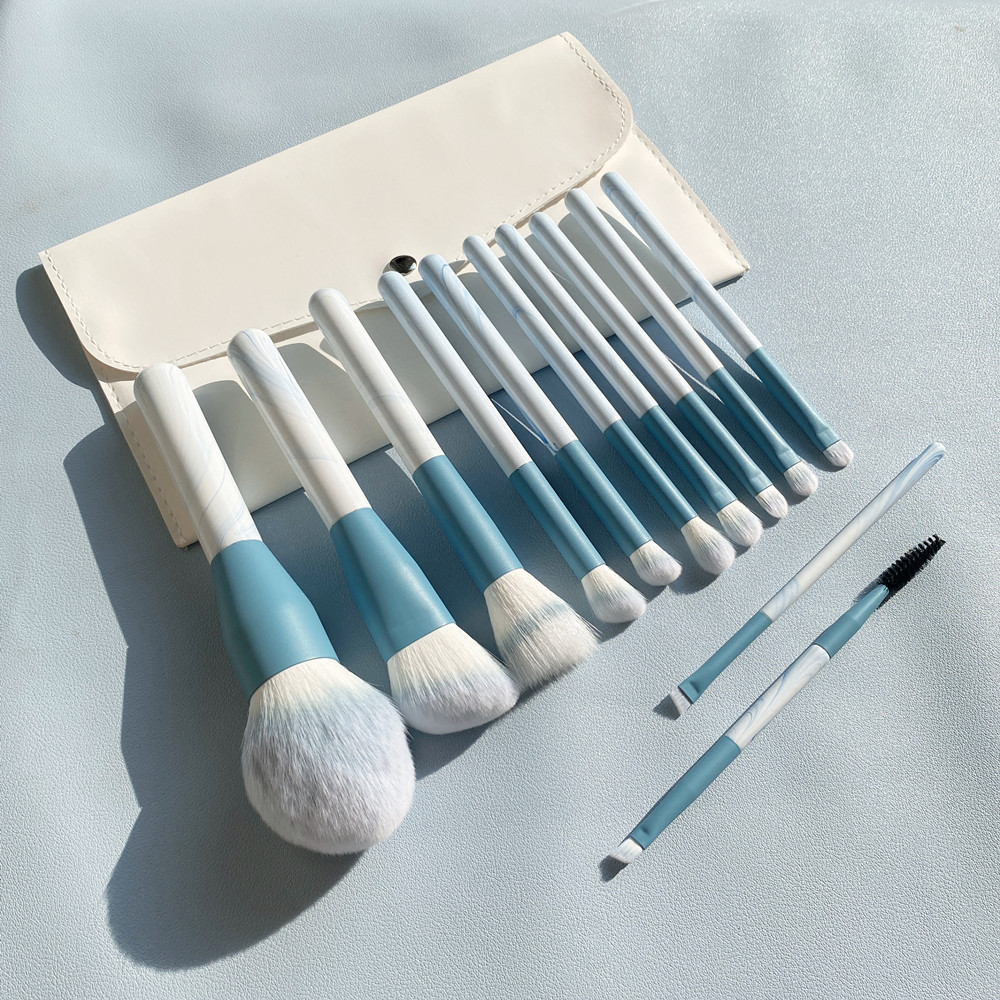 小来推荐新款12支晴空化妆刷套装超柔软刷毛散粉刷初