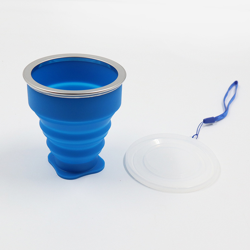 Outdoors Convenient Folding Cup Silicone Travel Folding Silica Gel Cup Folding Cup Nice Color Folding Cup Silicone