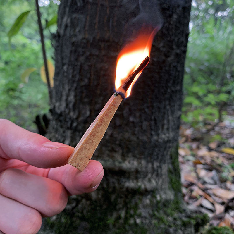 户外野营高油脂松明块野外求生防水烧烤引火生火点火助燃松明子