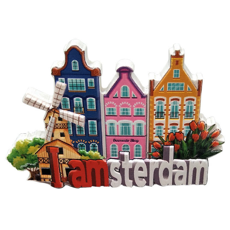 Cross-Border Tourist Attractions Souvenir Refridgerator Magnets Resin Stereo City Attractions Refridgerator Magnets Magnet Customized Wholesale