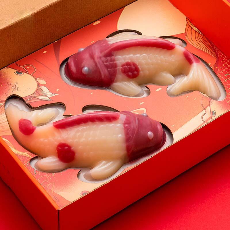 春节年货礼盒装高端锦鲤年年有鱼礼品豆沙年糕鱼春节送礼团购置办