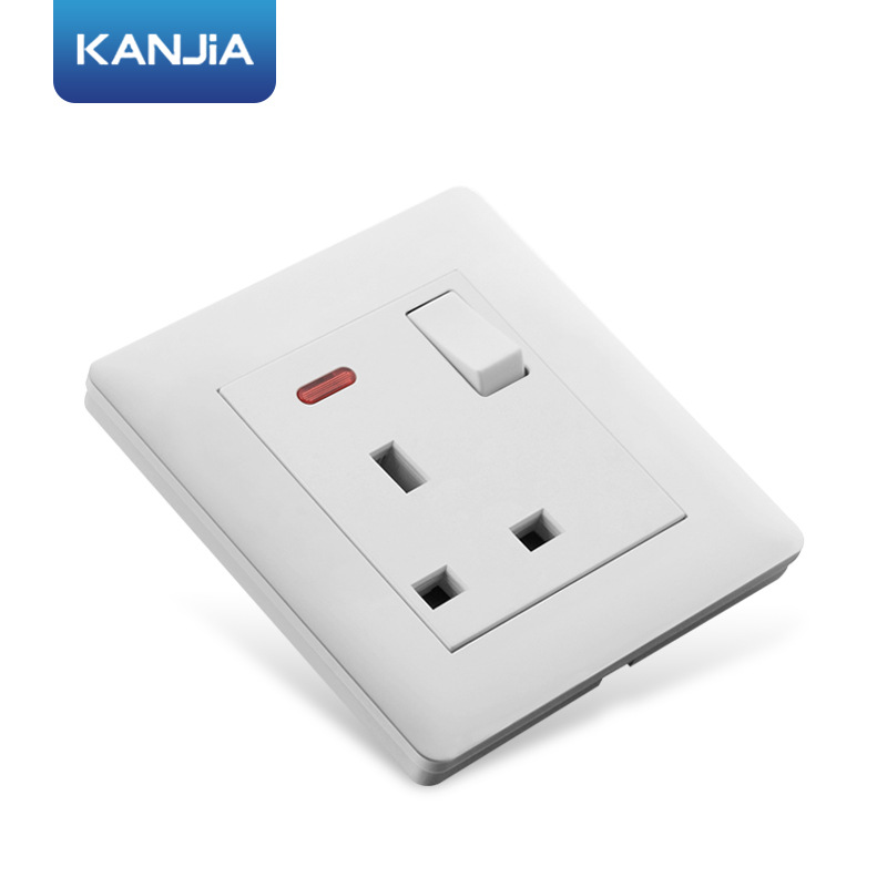 康家电掣开关插座13a英式英规插苏香港插座面板86型灯制开关扦插
