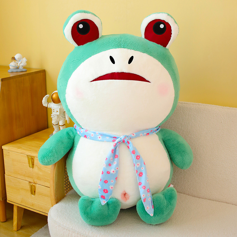 Best-Seller on Douyin Internet Celebrity Selling Baby Frog Doll Doll Funny Lonely Toad Plush Toy Stall Gift Batch