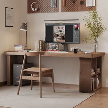 k个简约实木儿童学生双人书桌书架组合卧室家用写字台台式电脑办