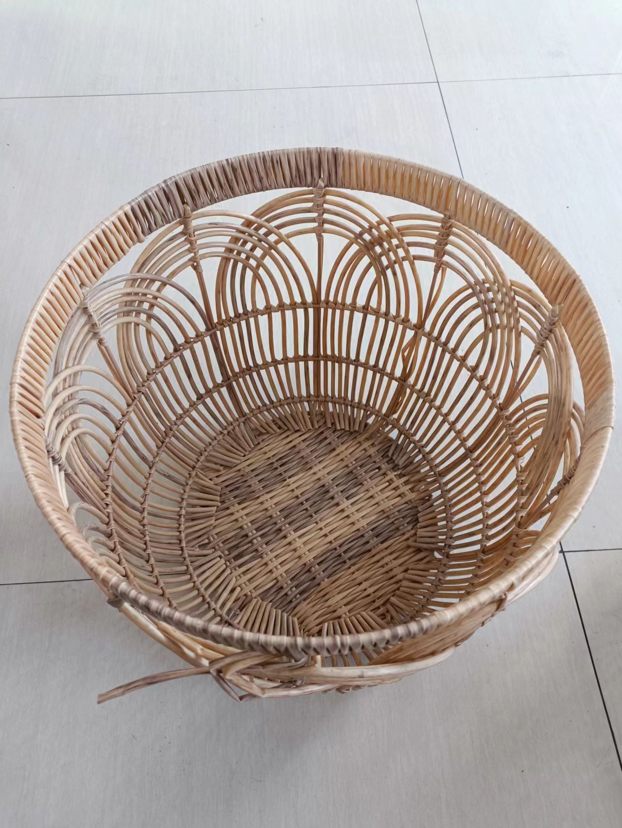 外贸出口储物篮子 手工编织储物篮 塑料编织收纳筐 外贸出口篮子