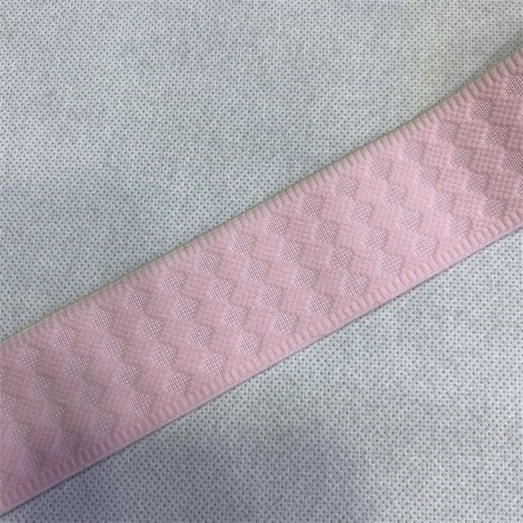 Factory in Stock 4cm Encryption High Elastic Plaid Jacquard Color Elastic Band for External Use Waist of Trousers Skirt Waist Flat Elastic Ribbon