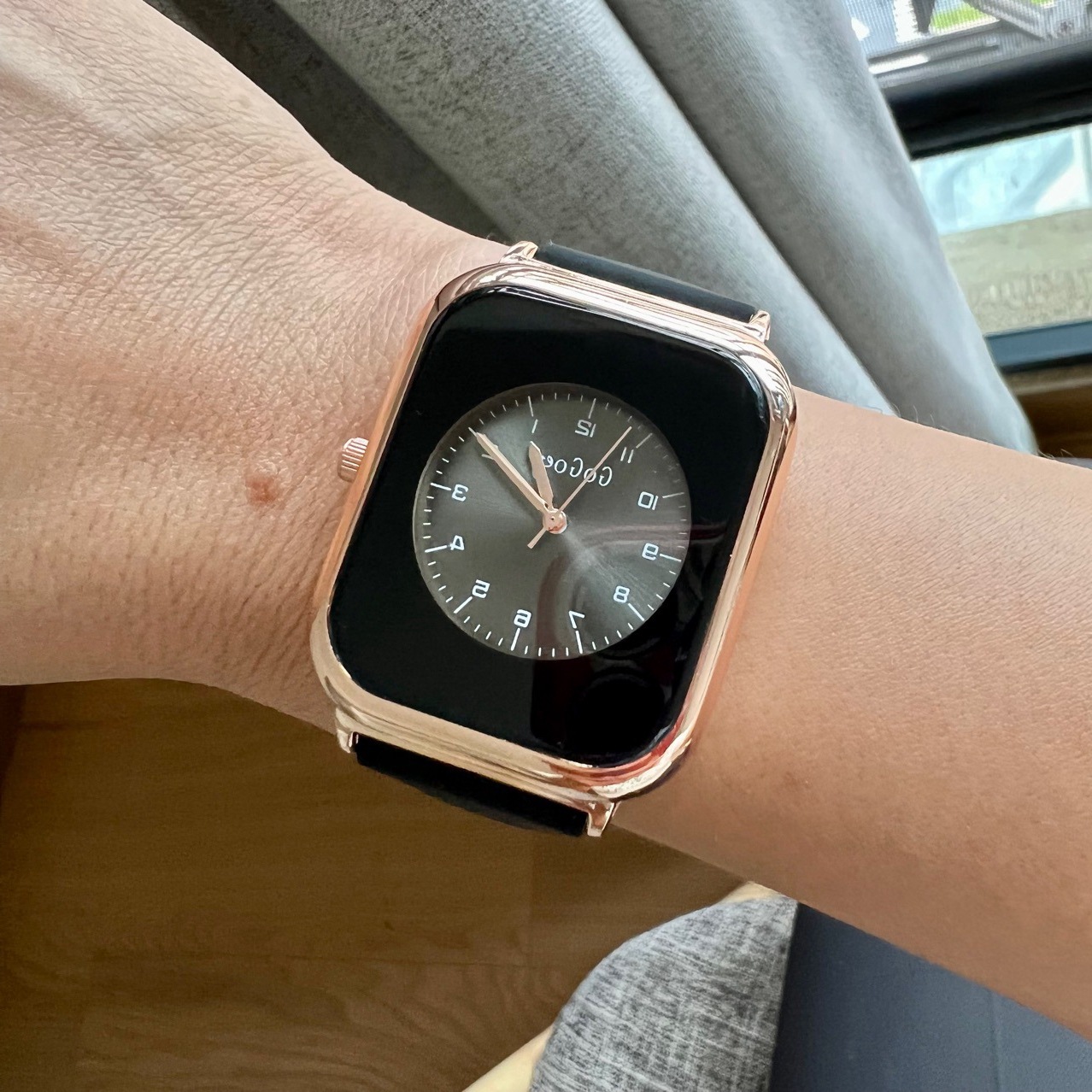 方形圆盘皮带休闲手表大气时尚韩版绿色腕表数字腕表抖音直播爆款