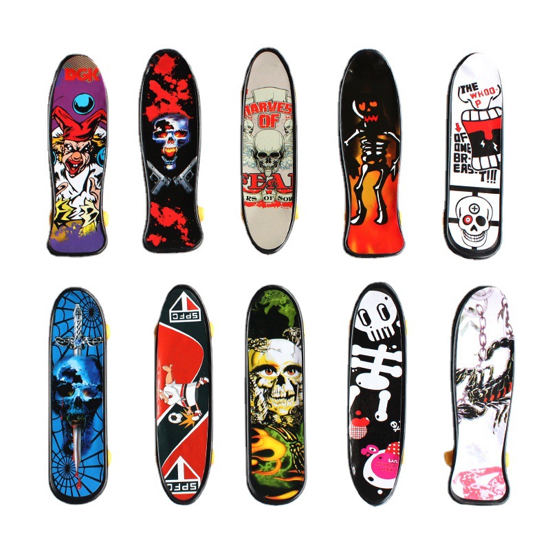 Mini Finger Skateboard Popular Mini Desktop Fingertip Skateboard Children's Educational Stall Small Rocker Toy Hot Sale