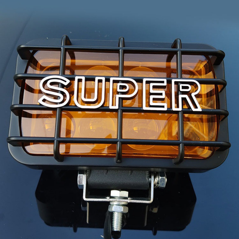 s不经典5寸方灯强光led射灯suv车顶灯越野汽车前杠灯超亮黄光防雾