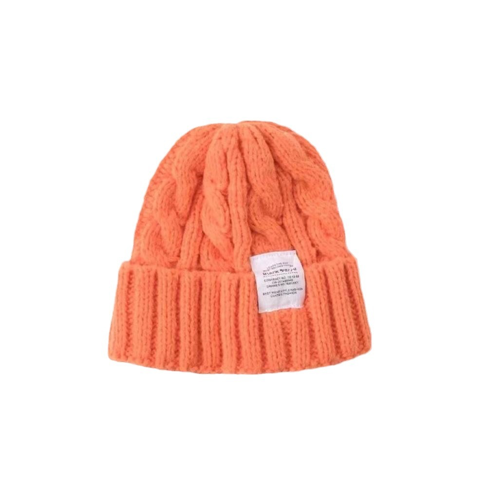 Women's Autumn and Winter Warm Wool Hat Winter Thickened Twist Vintage Wool Hat Versatile Trendy Hat