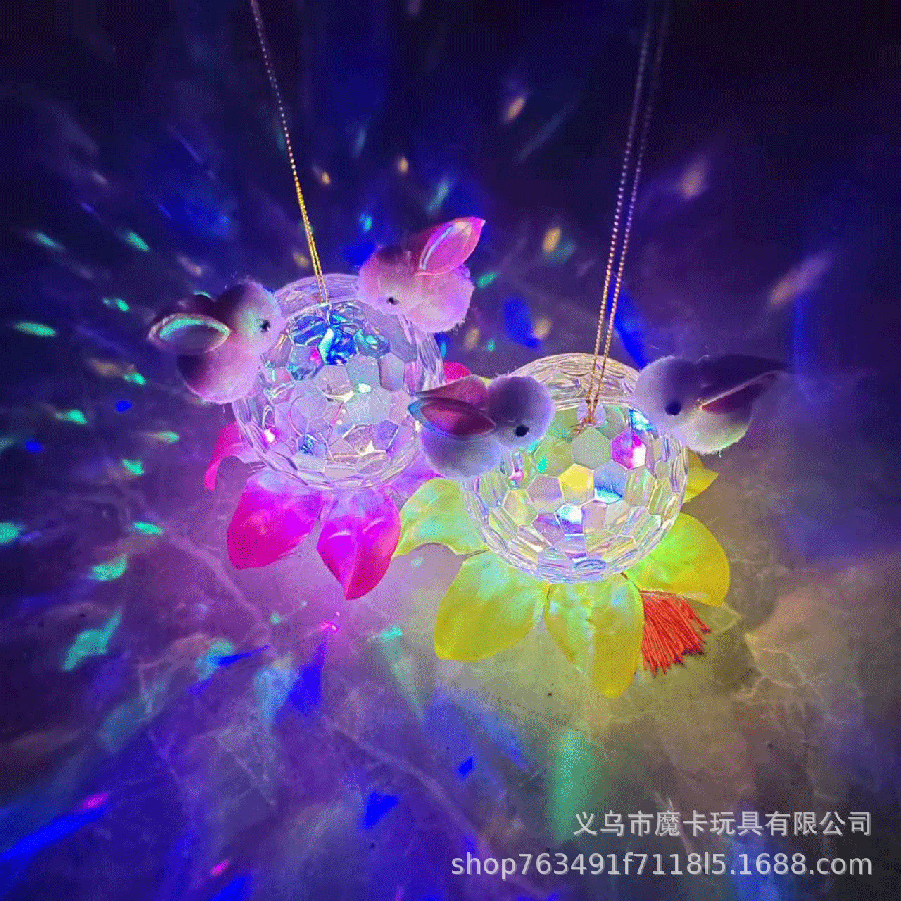 Spring Festival Projection Lantern Luminous Portable Bounce Ball Portable Lantern Children's Toys Night Market Stall Supply Wholesale