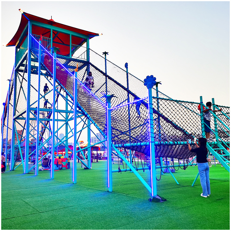 网红大型攀爬设备勇攀高峰景区农庄游乐园儿童亲子无动力游乐设施