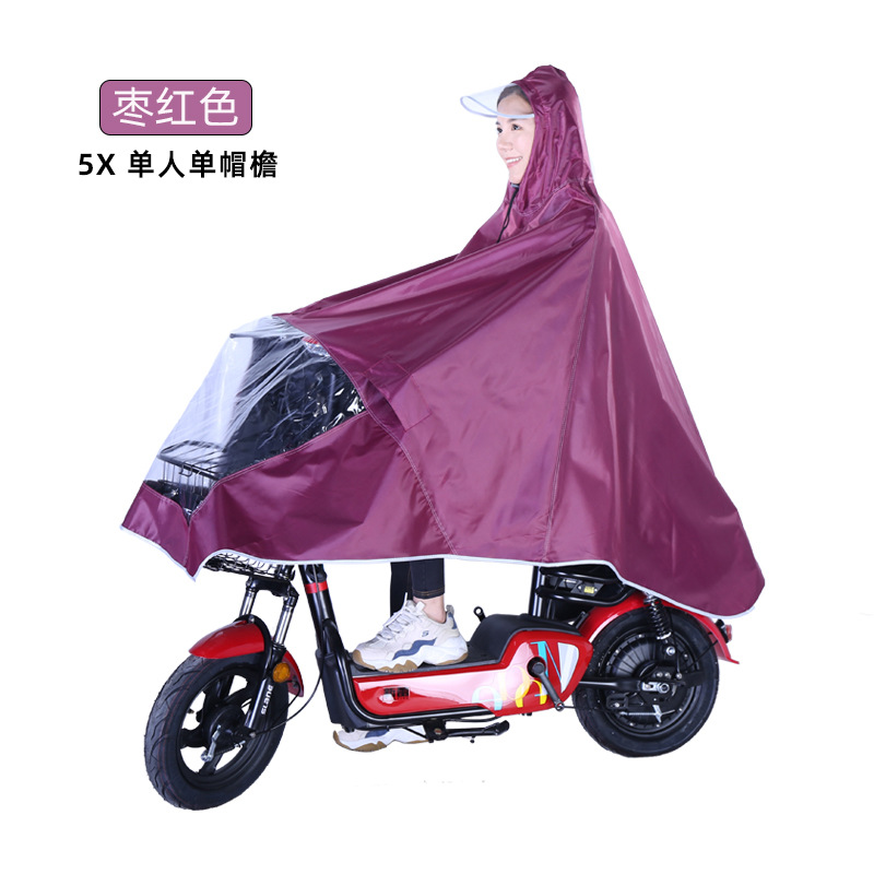 Electric Bike Raincoat Special Thicken and Lengthen Single Double Motorcycle Poncho Riding Battery Car Shangqiu Raincoat Wholesale