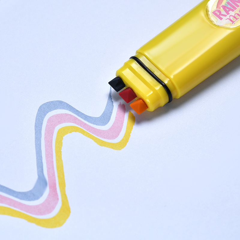 三色魔法彩虹笔magic marker 涂鸦笔三线水彩笔新奇特玩具水彩笔