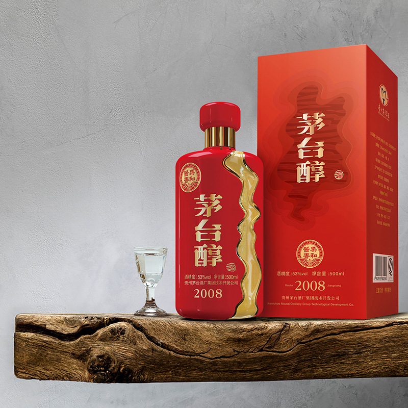 茅台醇53度500ml柔和酱香型白酒 茅台醇 2008 整箱装6瓶