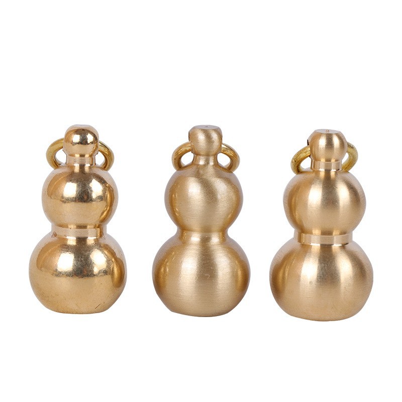 黄铜葫芦小铜器义乌小商品小号实心纯铜小葫芦挂坠葫芦钥匙扣挂件