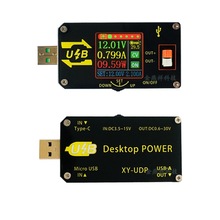 数控USB彩屏电源升降压模块恒压恒流5V转9V12V24VUSB升压线XY-UDP