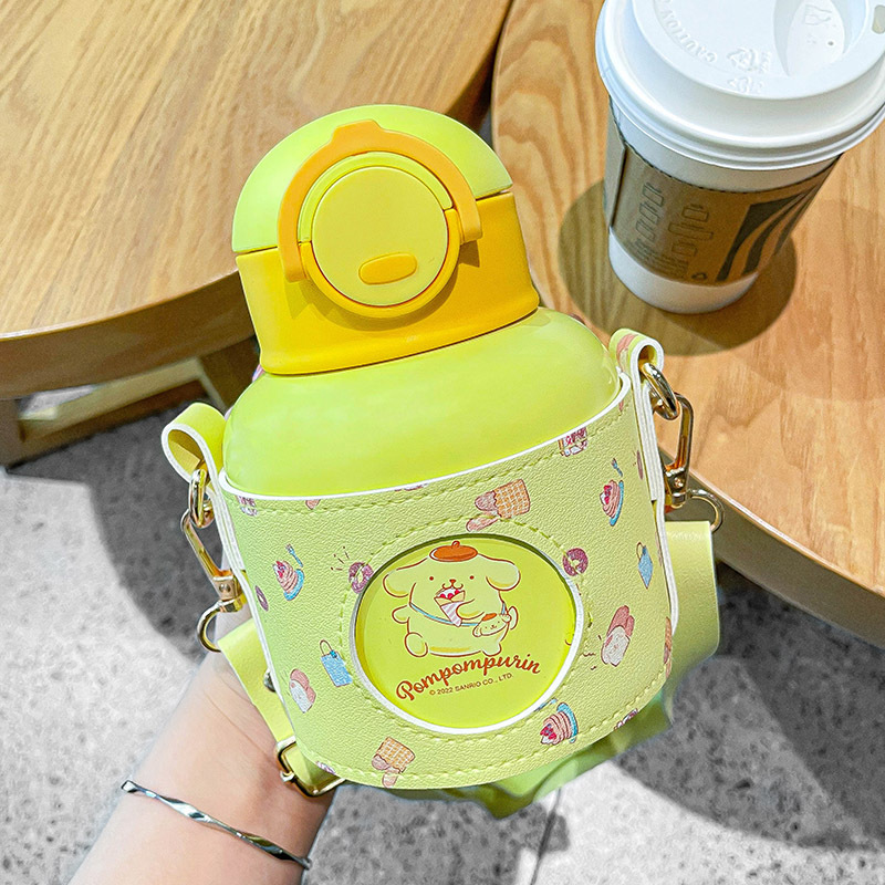 Clow M Vacuum Cup Girl Cute Super Cute Girl Heart Water Cup Good-looking Internet Sensation Straw Big Belly Cup Portable