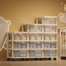 gep透明塑料收纳柜抽屉式儿童玩具储物箱宝宝婴儿衣柜零食置物架
