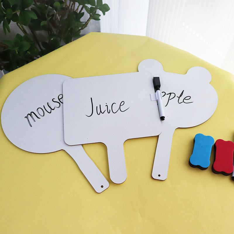 可擦写小白板迷你双面手持答题板写字课堂互动教学教具桌面幼儿园-阿