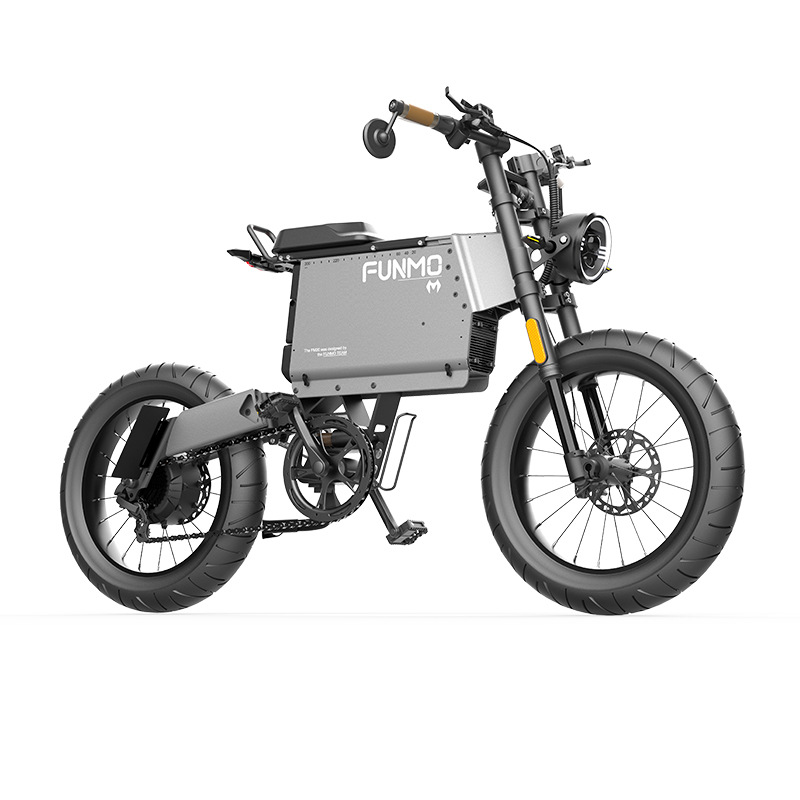 funmo ebike 1300w中置电机胖胎摩托全地形电动自行车公路助力车