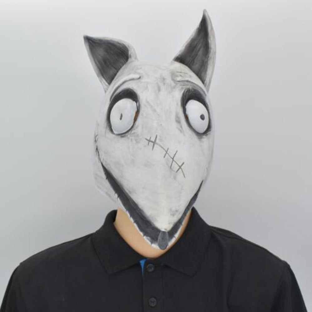 科学怪狗蒂姆伯顿周边僵尸狗面具动物乳胶头套万圣节恐怖搞怪道具