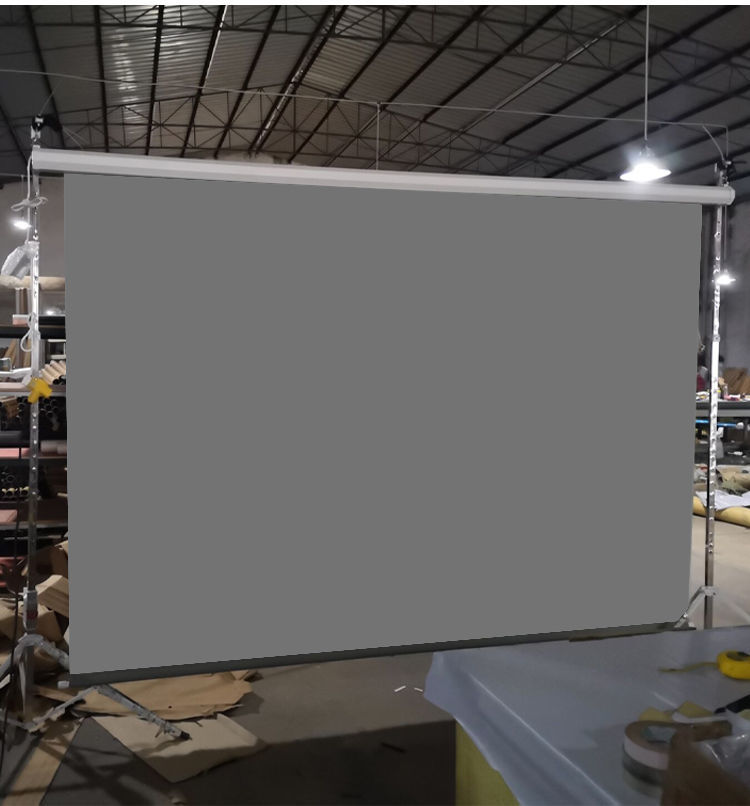 电动背投双面成像投影幕布家用办公-寸自动升遥控电影院屏