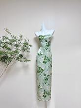 欧美春夏新款 时髦洋气百搭 简约复古优雅气质 印花吊带连衣裙