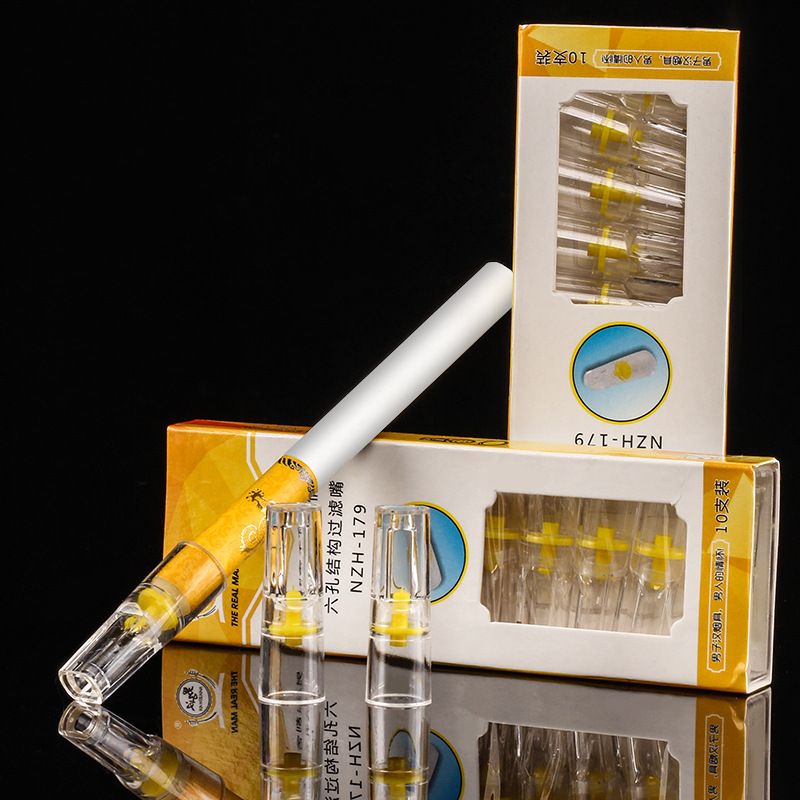 黄色塑料一次性烟嘴 粗支烟专用过滤抛弃型烟嘴男士净烟神器配件