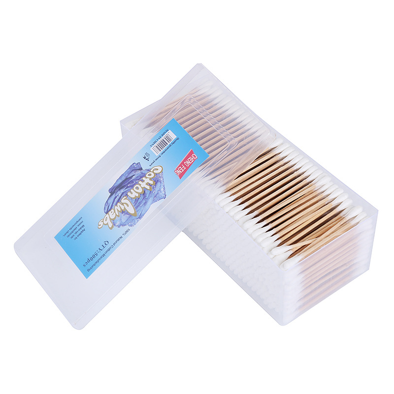 Cross-Border New Arrival Large Boxed Cotton Swab Household Double-Headed Multi-Functional Cotton Swab Disposable Cleaning Cotton Swab Wholesale