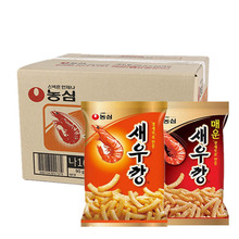 韩国进口农心鲜虾条整箱原味辣味虾米条儿童零食小吃休闲膨化食品