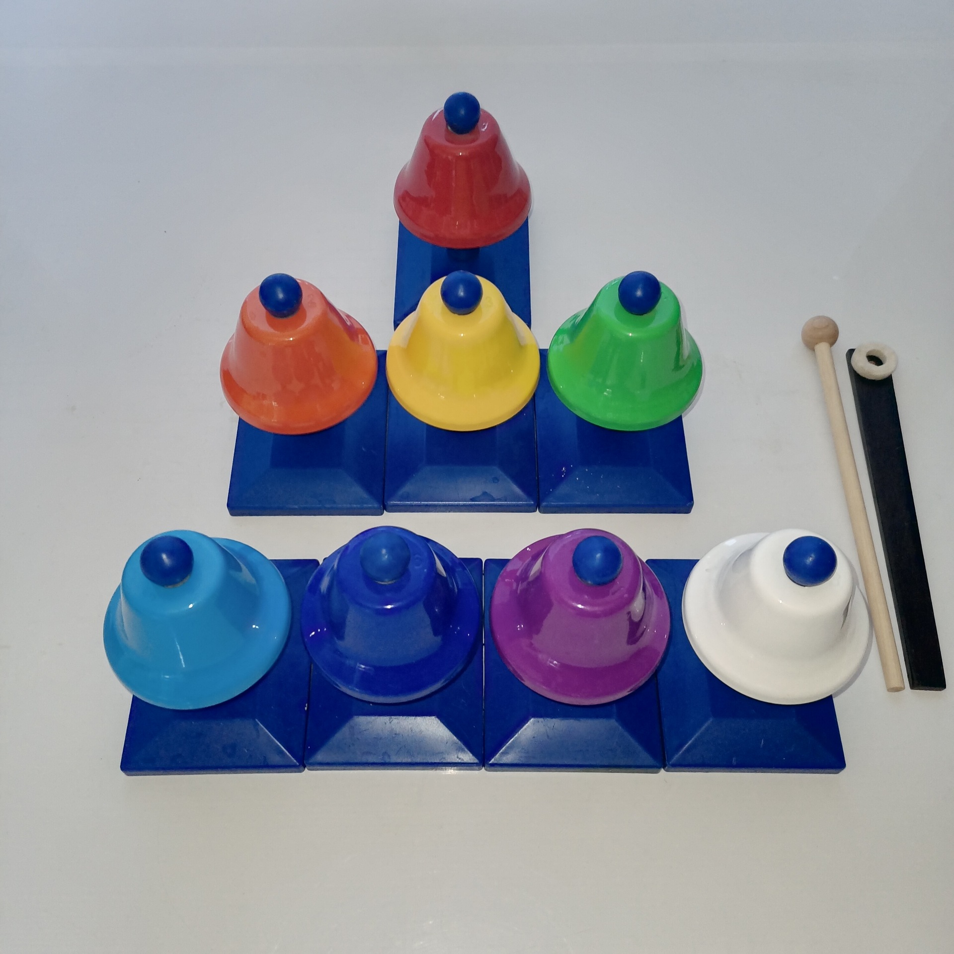 奥尔夫乐器 打击乐器 幼教教具 演奏乐器 敲钟 底托碰钟 八音碰钟