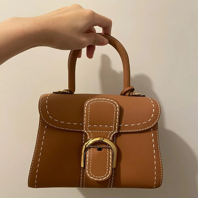 比利时新款文德尔沃时尚手提真皮女包头层牛皮百搭高端通勤手提包