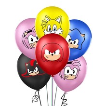 跨境刺猬索尼克主题气球生日派对装饰乳胶气球现货