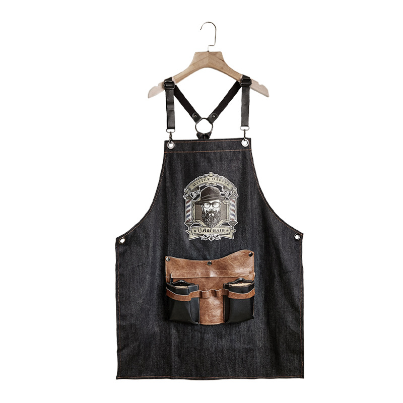 Hair Salon Haircut Jean Apron Haircut Electric Retro Apron Universal Apron Work Clothes Hair Dye Cloth Wholesale