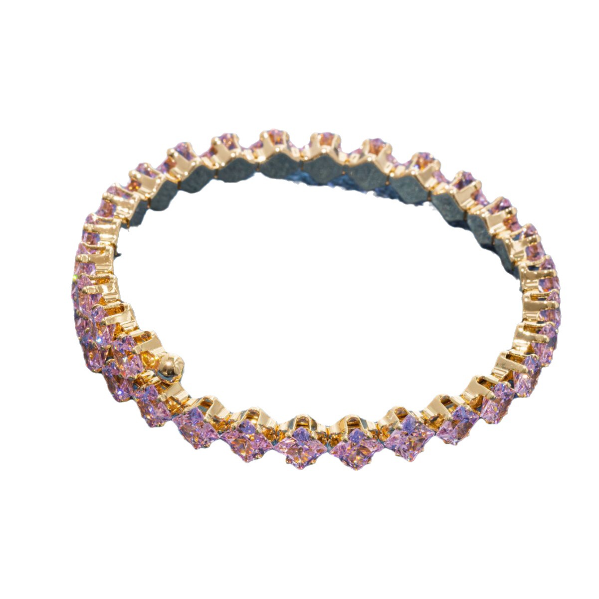 Square Pink Zirconium Bracelet