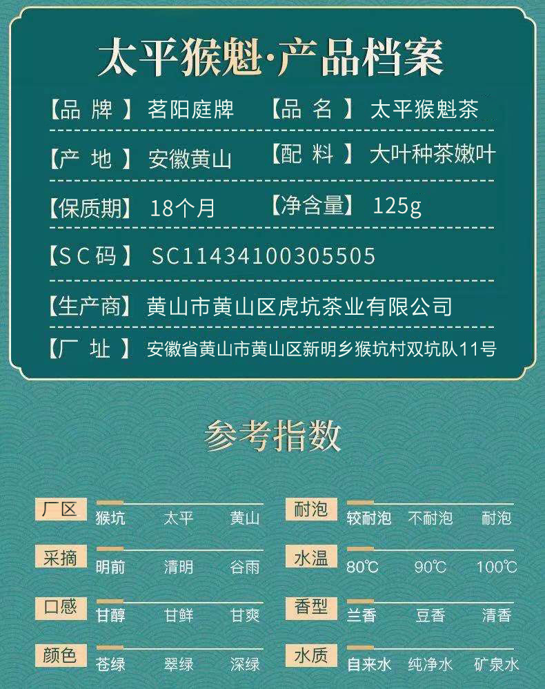 2021年新茶猴魁手工太平猴魁兰香浓郁纯手工捏尖 125g/罐高山绿茶