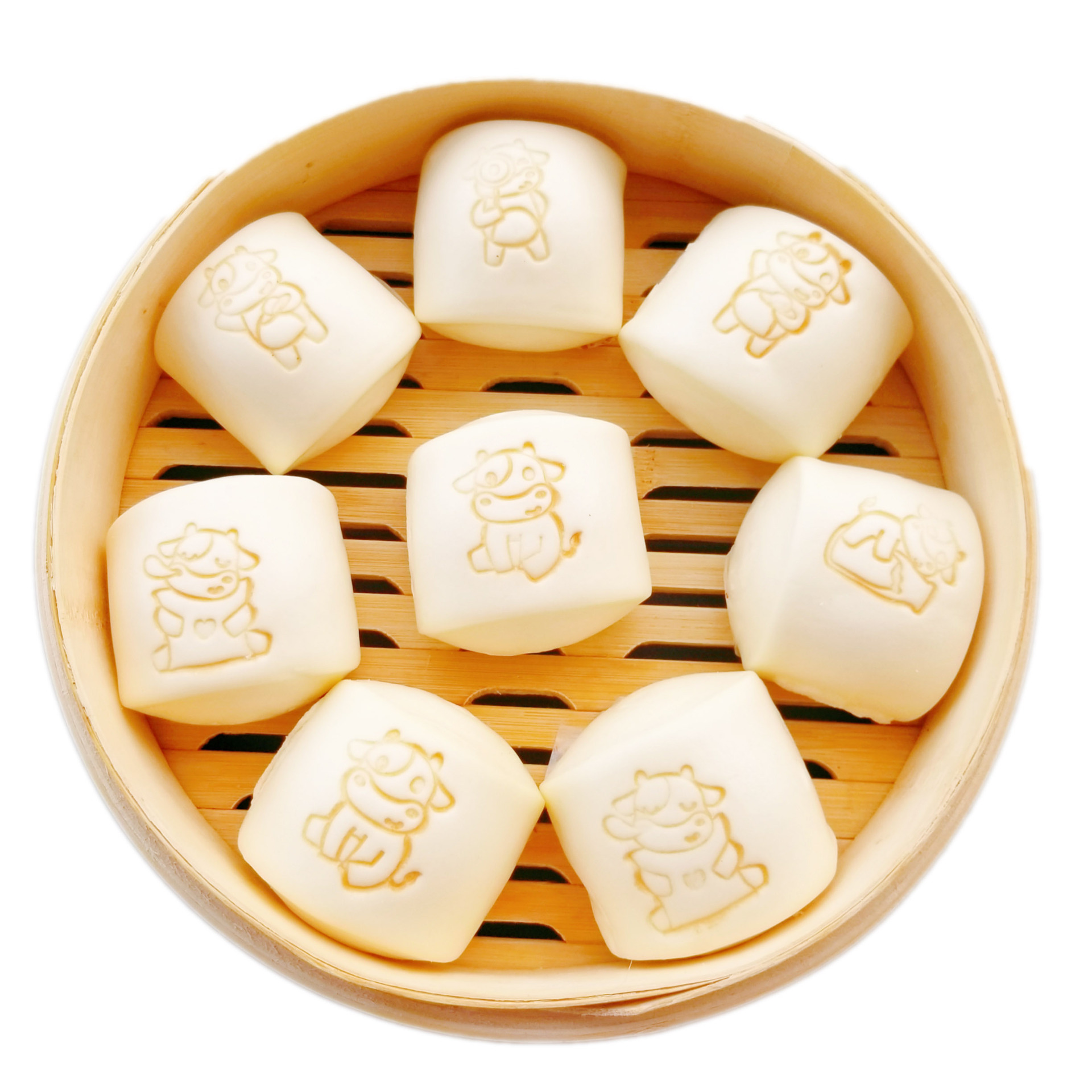 八叔公牛小白 舒汇同款牛小白纯牛奶馒头速冻面点包子12个*12包装