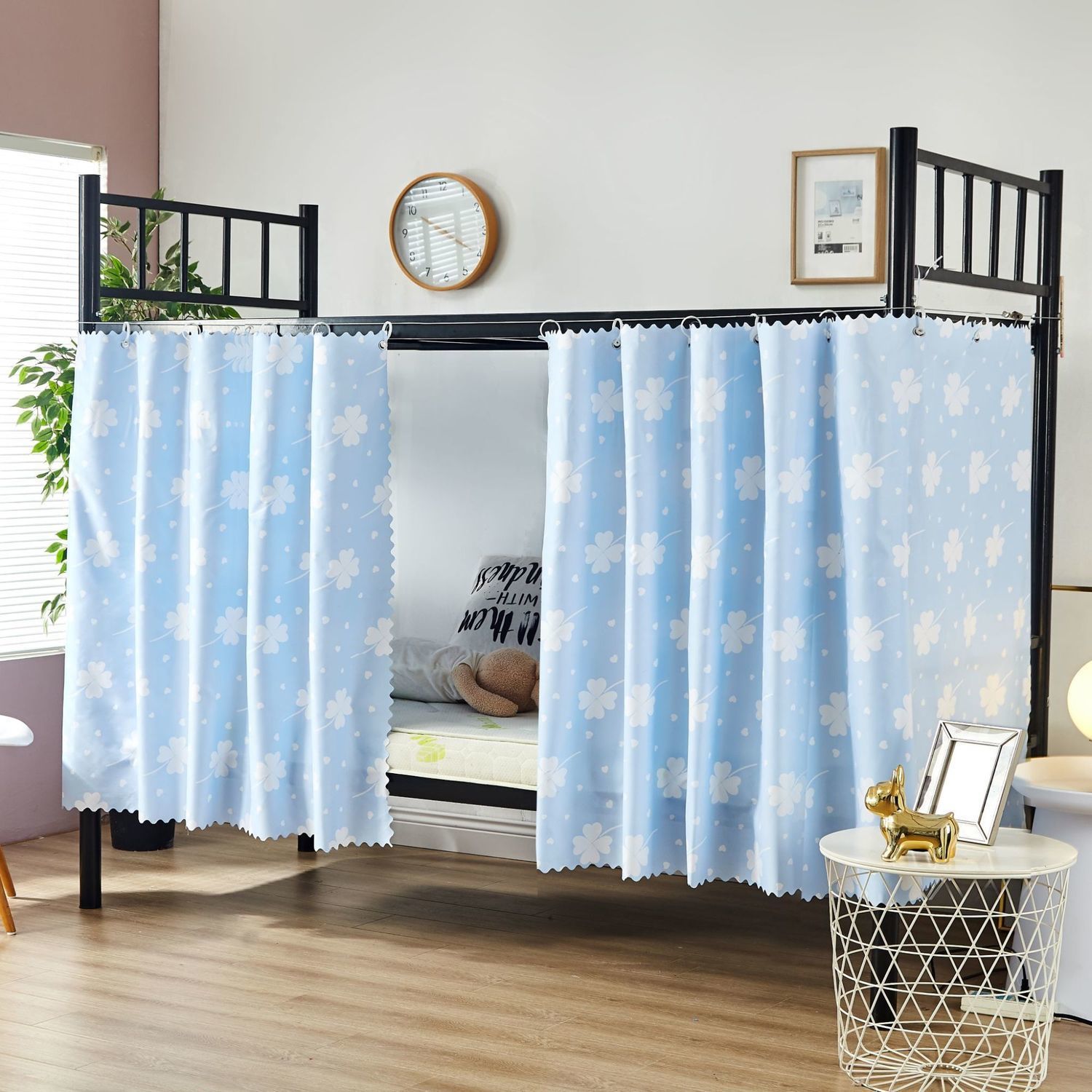 床帘加厚全遮光床帘上下铺大学生宿舍租房遮光帘寝室床幔外围挡布