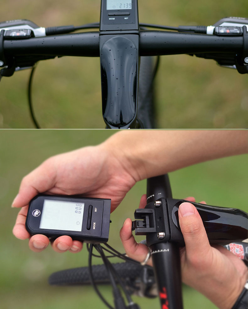 自行车山地车码表把立分体组合无线夜光防水速度里程表山地车配件