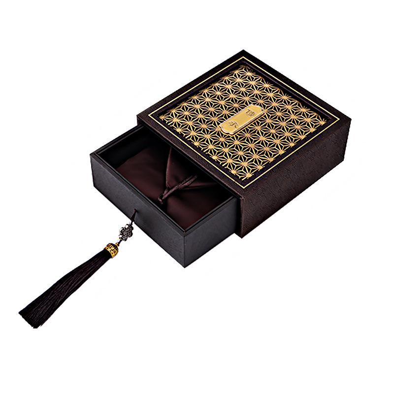 Ancient Gold Tassel Crafts Bracelet Box Pendant Necklace Jewellery Box Bracelet Gift Box Ornament Packaging