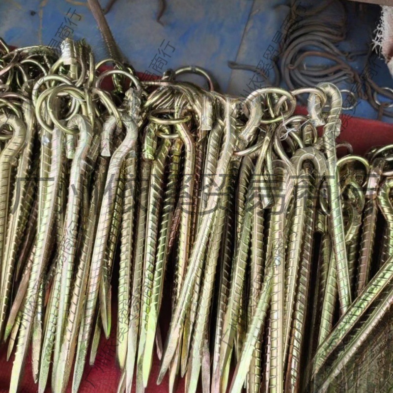 地钉加粗户外帐篷配件拴狗牛羊地桩螺纹钢筋露营钉地橛铁签子工地