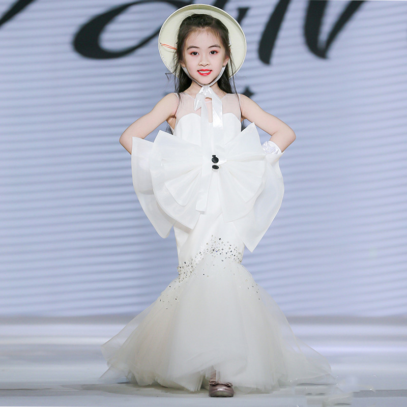 女童礼服鱼尾裙2022新款春季洋气儿童晚礼服模特走秀演出服