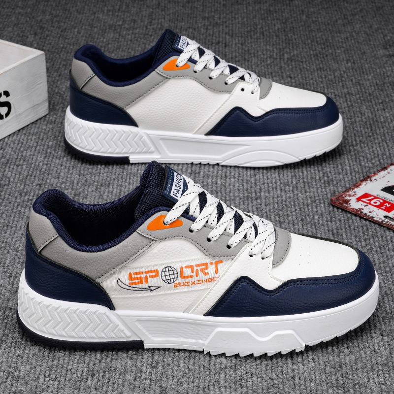 青年新款潮流休闲百搭板鞋初中生运动跑步潮鞋秋冬款厚底男鞋